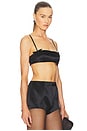 view 2 of 4 Duchesse Silk Bralette Top in Black