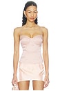 view 1 of 4 Satin Bullet Bra Top in Pink