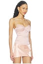 view 2 of 4 Satin Bullet Bra Top in Pink