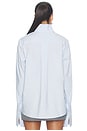 view 4 of 4 High Neck Poplin Shirt in Powder Blue