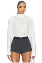 view 1 of 4 Tie Back Poplin Shirt in White