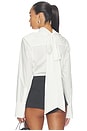 view 4 of 4 Tie Back Poplin Shirt in White