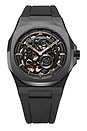 view 1 of 4 Skeleton Steel 41.5mm Watch in Jet Black
