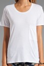 view 3 of 3 Oversized Scoop Neck Pocket Tee in White