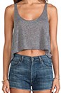 view 4 of 4 Loose Cropped Tank in Heather Grey