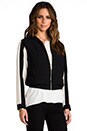 view 4 of 6 Maxime Bomber Jacket in Nude/Black in Nude & Black