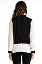 view 5 of 6 Maxime Bomber Jacket in Nude/Black in Nude & Black