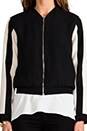 view 6 of 6 Maxime Bomber Jacket in Nude/Black in Nude & Black