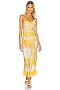 view 2 of 5 Embroidered Slip Dress in Limoncello