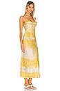 view 3 of 5 Embroidered Slip Dress in Limoncello
