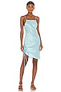 view 1 of 4 Mini Side Ruched Slip Dress in Ocean