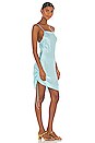 view 2 of 4 Mini Side Ruched Slip Dress in Ocean