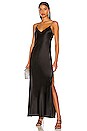 view 1 of 4 Crystal Strap Silk Slip Dress in Noir