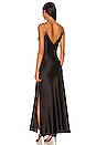 view 3 of 4 Crystal Strap Silk Slip Dress in Noir