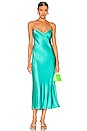 view 1 of 3 ПЛАТЬЕ MIDI in Neon Turquoise