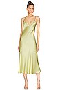view 1 of 3 ROBE MI-LONGUE CONTRAST STRAP in Moss