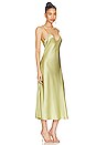 view 2 of 3 ROBE MI-LONGUE CONTRAST STRAP in Moss
