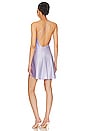 view 3 of 3 Asymmetric Mini Slip Dress in Lavender