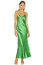 view 4 of 4 Tie Strap Long Slip Dress in Ivy