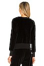 view 3 of 4 Velour Raglan Sweatshirt in Black