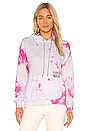 view 1 of 5 Patchwork Tie Dye Hoodie in Pink