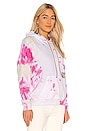 view 2 of 5 Patchwork Tie Dye Hoodie in Pink