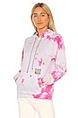 view 3 of 5 Patchwork Tie Dye Hoodie in Pink
