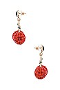 view 2 of 3 BOUCLES D'OREILLES CHERI in Red
