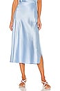 view 1 of 4 Silk Bias Skirt in Baby Blue