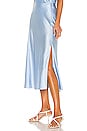 view 2 of 4 Silk Bias Skirt in Baby Blue
