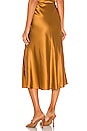 view 3 of 4 Silk Bias Skirt in Bronze