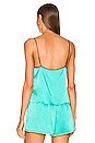 view 3 of 4 Boxy Cami in Neon Turquoise