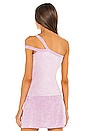 view 3 of 4 One Shoulder Tank in Orchid