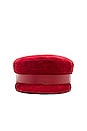 view 3 of 3 Corduroy Sailor Cap in Red