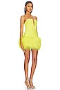 view 2 of 3 x REVOLVE Neon Feathers Mini Dress in Yellow