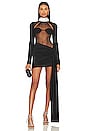view 1 of 4 x REVOLVE Sheer Crystal Halter Mini Dress in Black