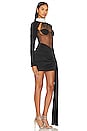 view 2 of 4 x REVOLVE Sheer Crystal Halter Mini Dress in Black