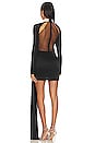 view 3 of 4 x REVOLVE Sheer Crystal Halter Mini Dress in Black