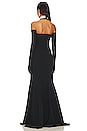 view 3 of 4 x REVOLVE Crystal Halter Gown With Gloves in Black