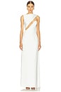 view 1 of 3 Draped Chest Detail Gown in White