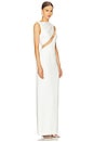 view 2 of 3 Draped Chest Detail Gown in White