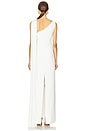 view 3 of 3 Draped Chest Detail Gown in White