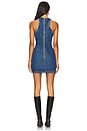 view 3 of 3 Feather Print Denim Mini Dress in Indigo