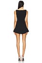 view 3 of 4 Crystal Neckline Mini Dress in Black & Silver