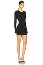 view 2 of 5 Crystal Buckle Side Cut Out Dress in Black & Silver