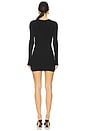 view 4 of 5 Crystal Buckle Side Cut Out Dress in Black & Silver