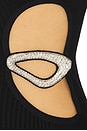 view 5 of 5 Crystal Buckle Side Cut Out Dress in Black & Silver
