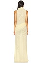 view 3 of 3 Plunge Neckline Sleeveless Gown in Yellow