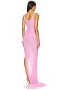 view 4 of 4 Ruched Mesh Gown in Pink