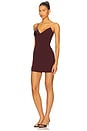 view 3 of 5 Crystal Embroidered Mini Dress in Burgundy